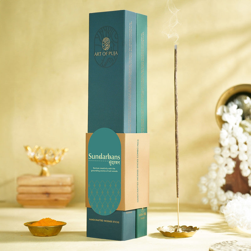 Wooden Festive Gift Box | Incense Stick & Incense Holder | Kasturi Fragrance | Set of 2、mySite、camillekostekn