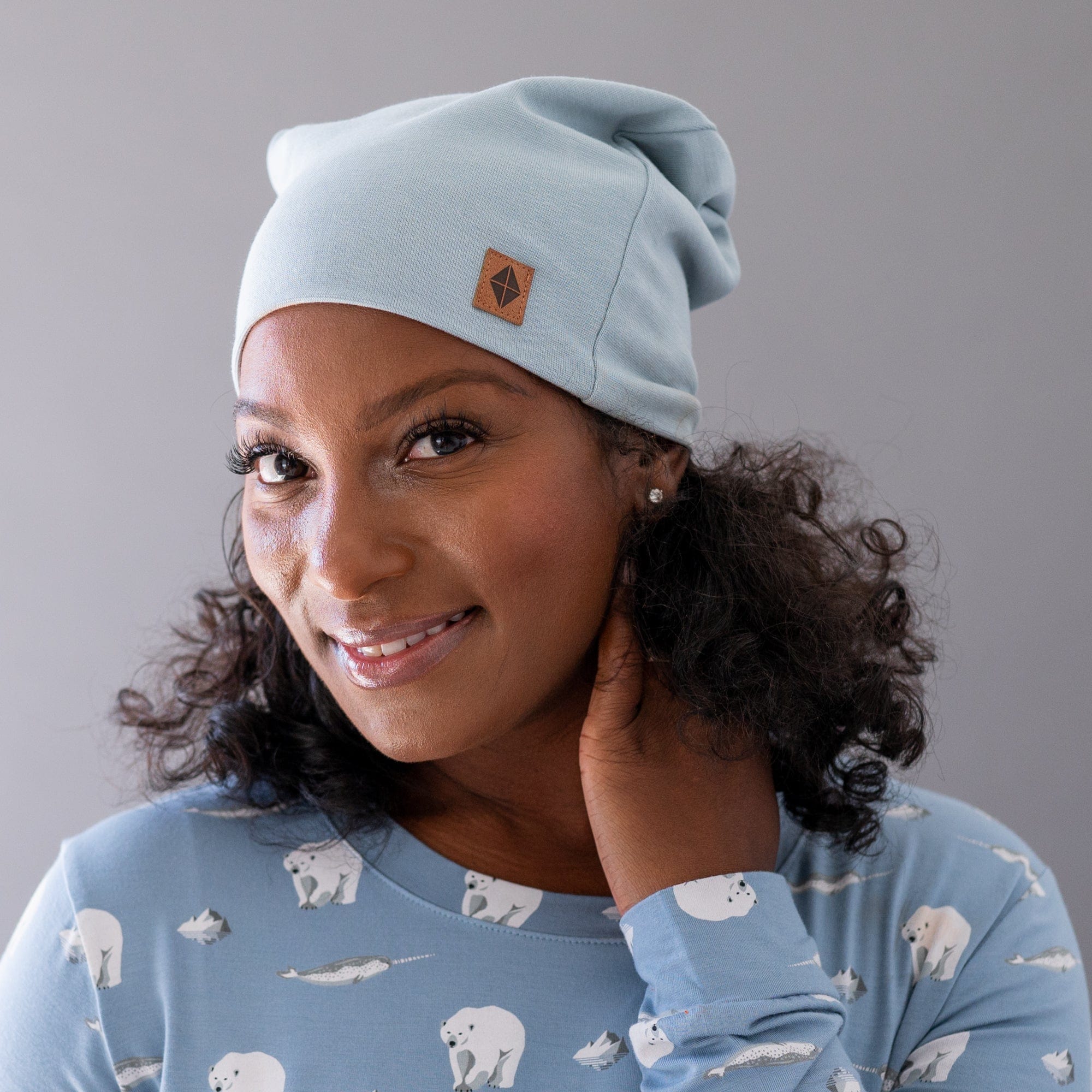  Bamboo Jersey Adult Beanie in Fog、mySite、layawaytickets