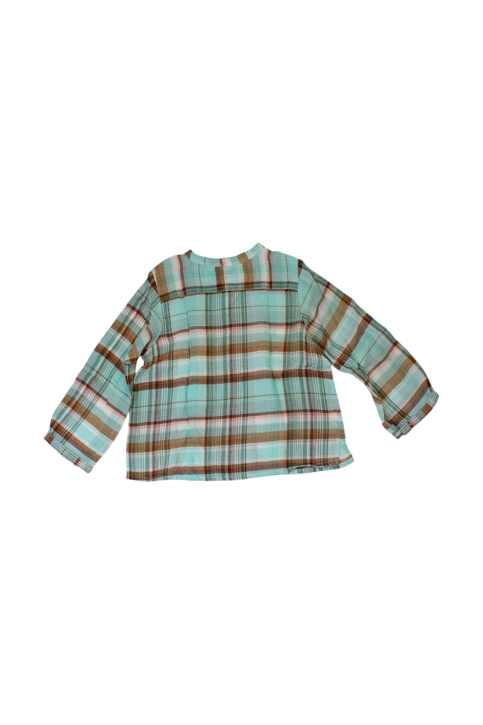 Bonpoint Long Sleeve Checkered Shirt 2T、mySite、g9winljtr
