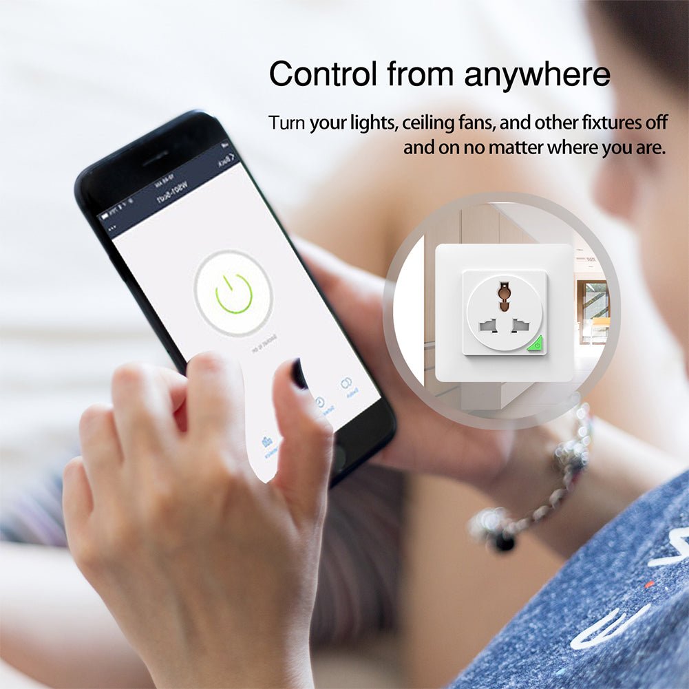 WiFi Smart Light Wall Switch Socket Outlet Push Button Universal Version、mySite、fannypackpong