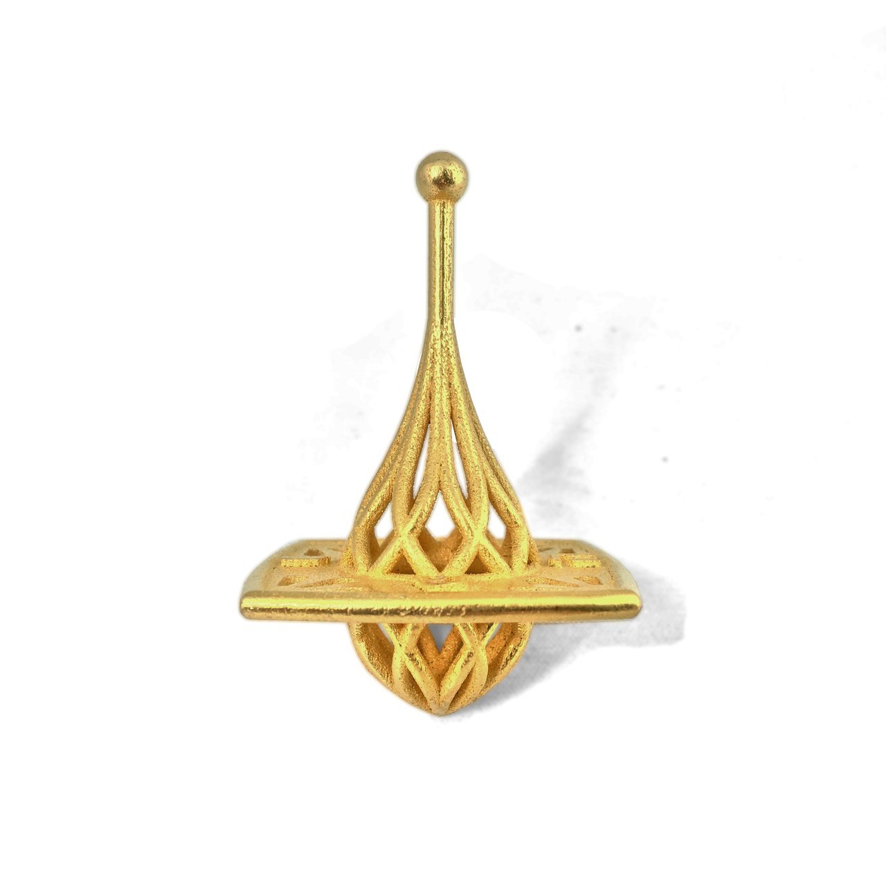 Bulb 3D Printed Steel Dreidel by Joy Stember - Gold or Nickel、mySite、topwebapps