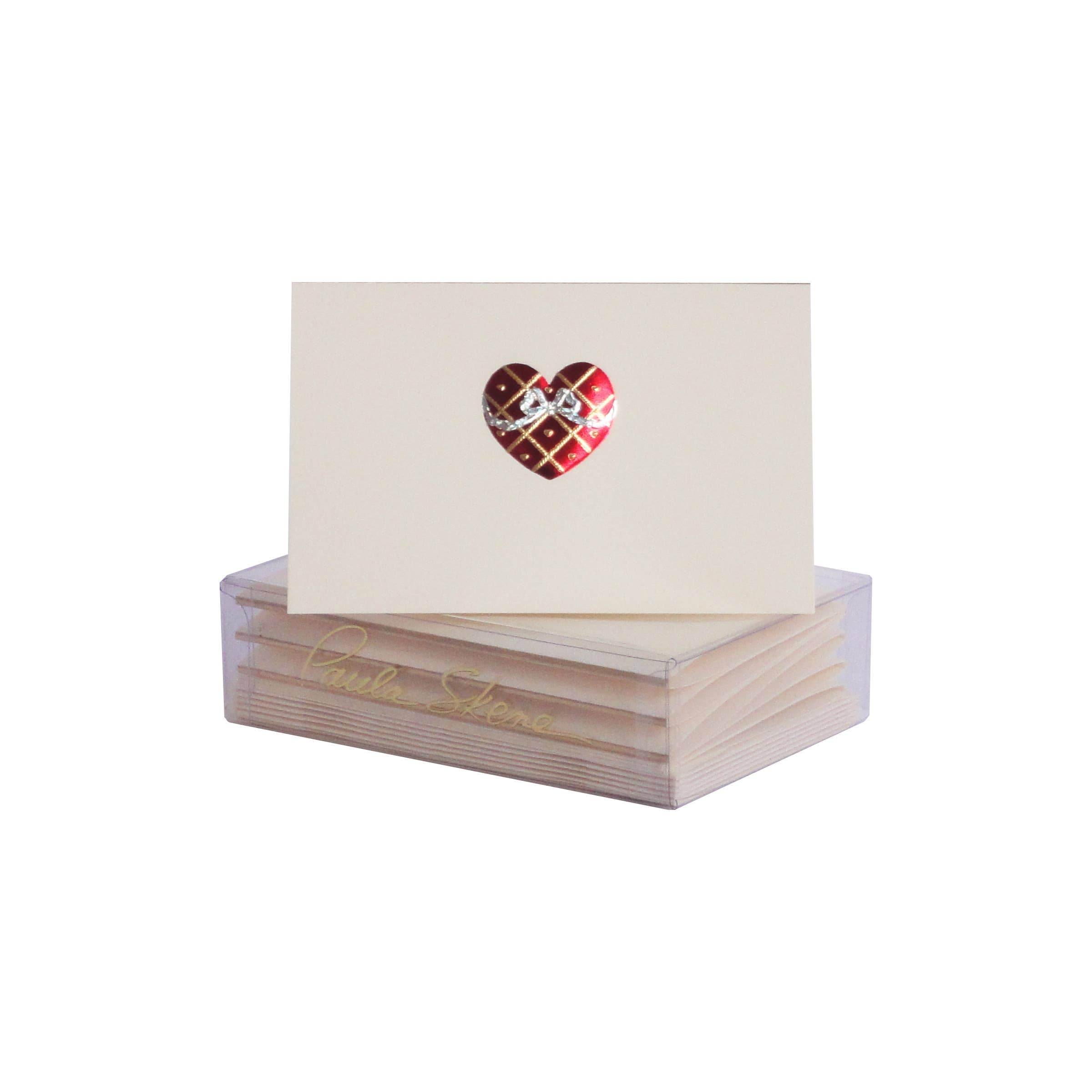 PAULA SKENE - Imperial Heart in Red, Silver and Gold Enclosure Card: Single Sleeved Card、mySite、garagedoors4me