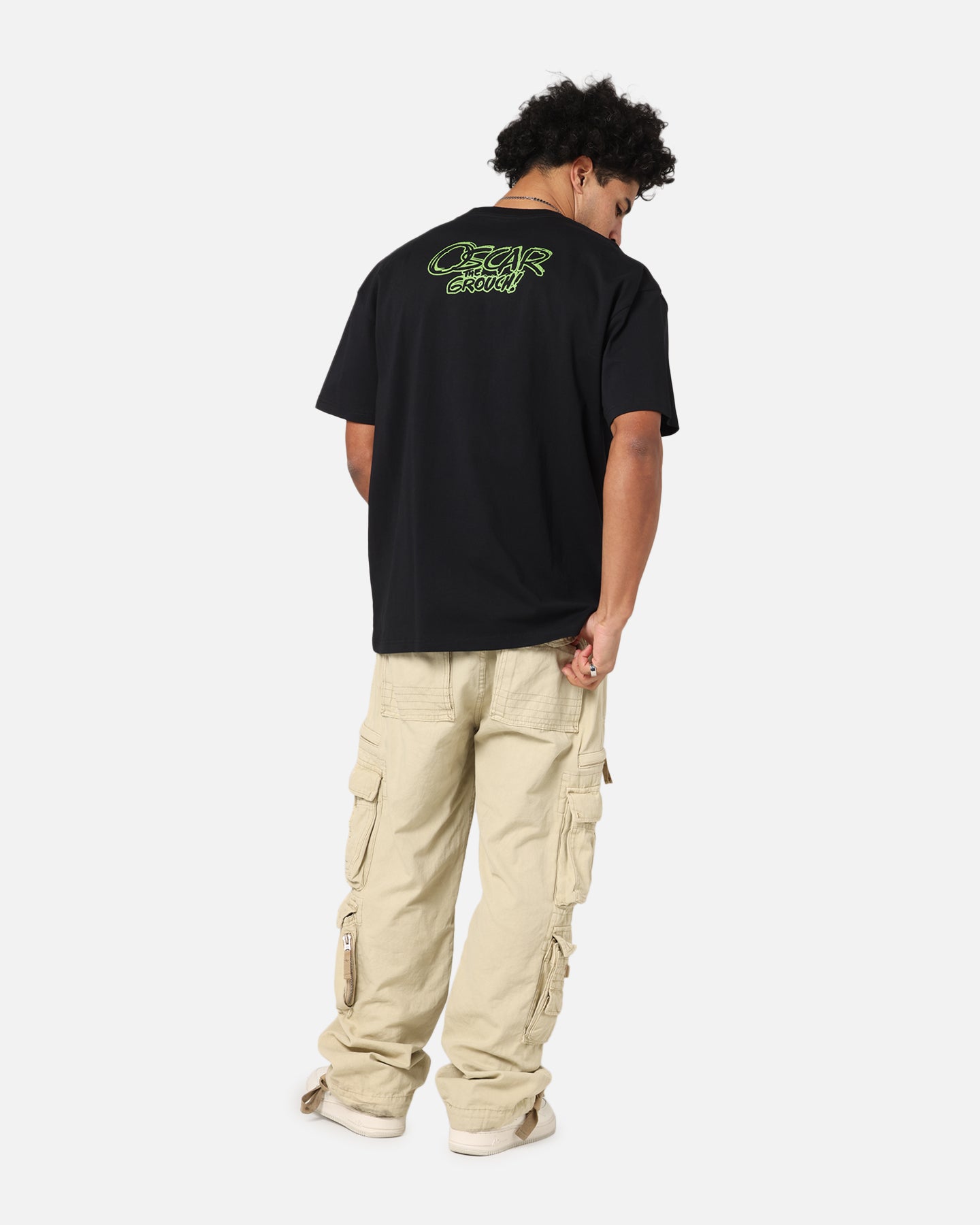 American Thrift X Sesame Street Oscar The Grouch Grail Heavy T-Shirt Black、mySite、zt4zffjzw