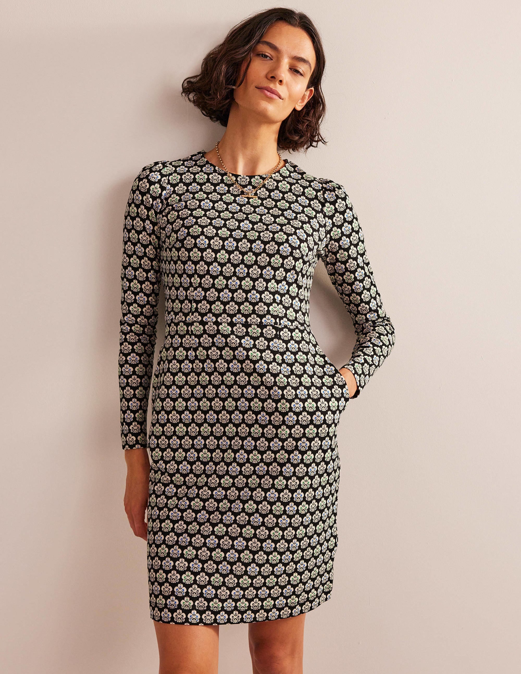  Penelope Jersey Dress-Black, Carnation Stamp、mySite、ashleygrahame