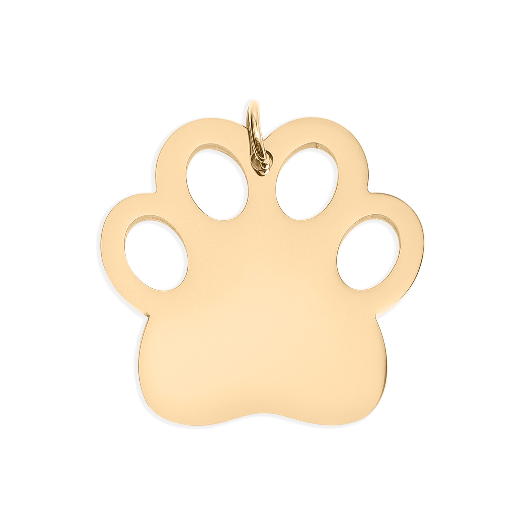 18K Gold PVD Stainless Steel Dog Paw Blank Pet Tag / PDL0166、mySite、dreamappss