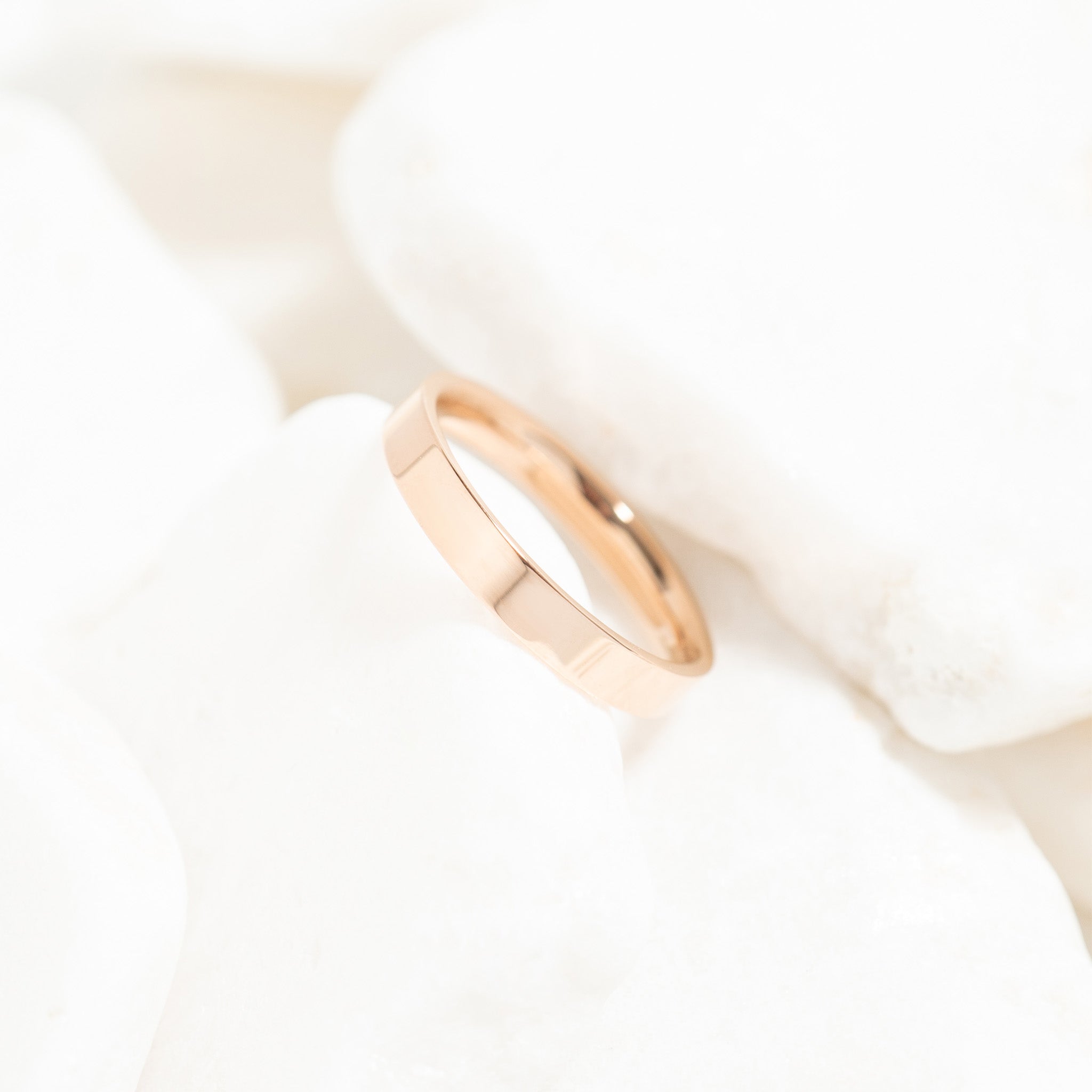 18K Rose Gold PVD Stainless Steel Flat Ring / CFR8024、mySite、dreamappss