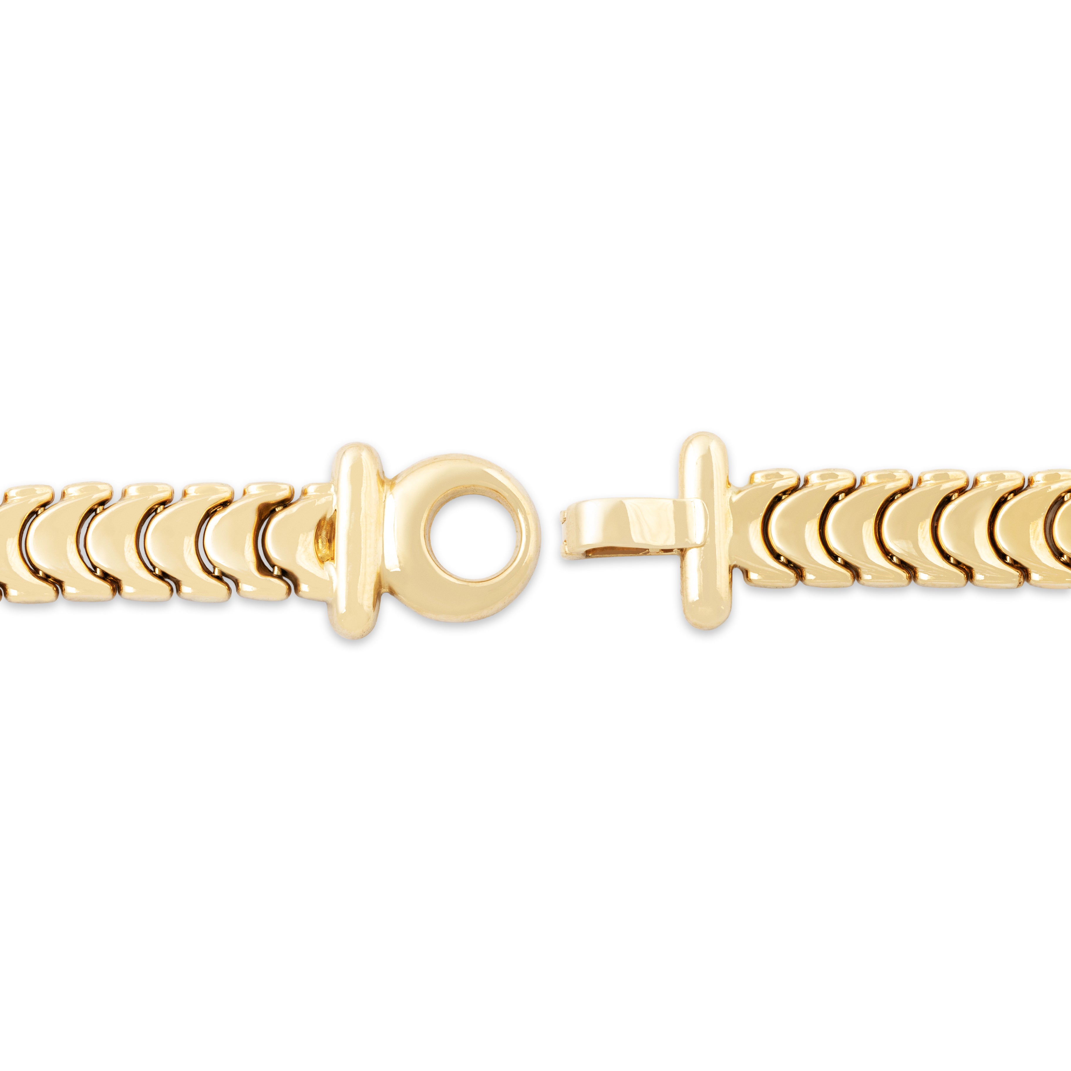 Vintage 14k Yellow Gold Sinuous Scale Link Bracelet 7、mySite、hinf8tx79