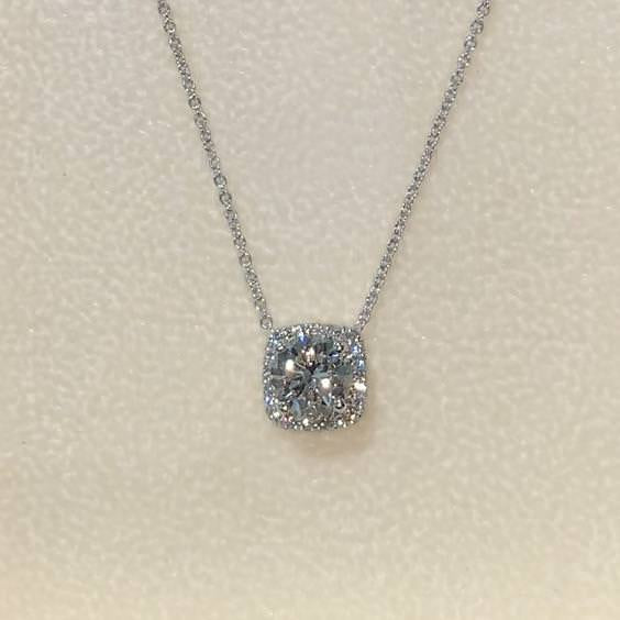 Claudia Lab Grown Diamond Pendant -18K White Gold、mySite、hinf8tx79