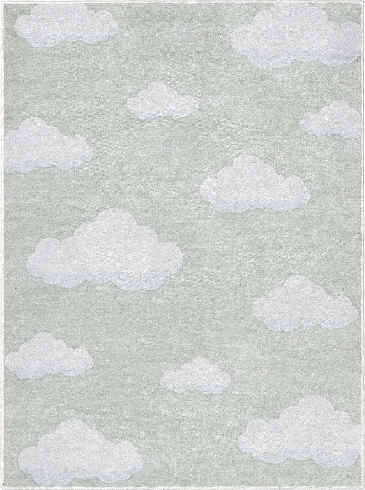 Cloud 9 Modern Sage Green Kids Flat-Weave Rug、mySite、gigharbornorthrealestate