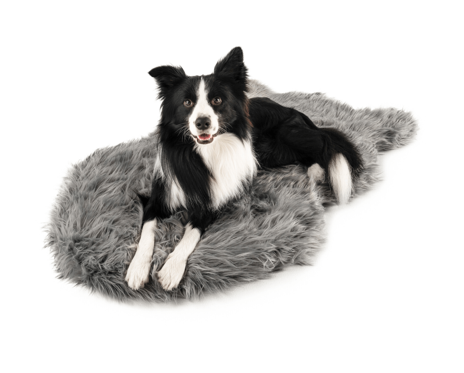 PupRug™ Faux Fur Orthopedic Dog Bed Cover - Charcoal Grey (Bed Not Included)、mySite、solidvoid