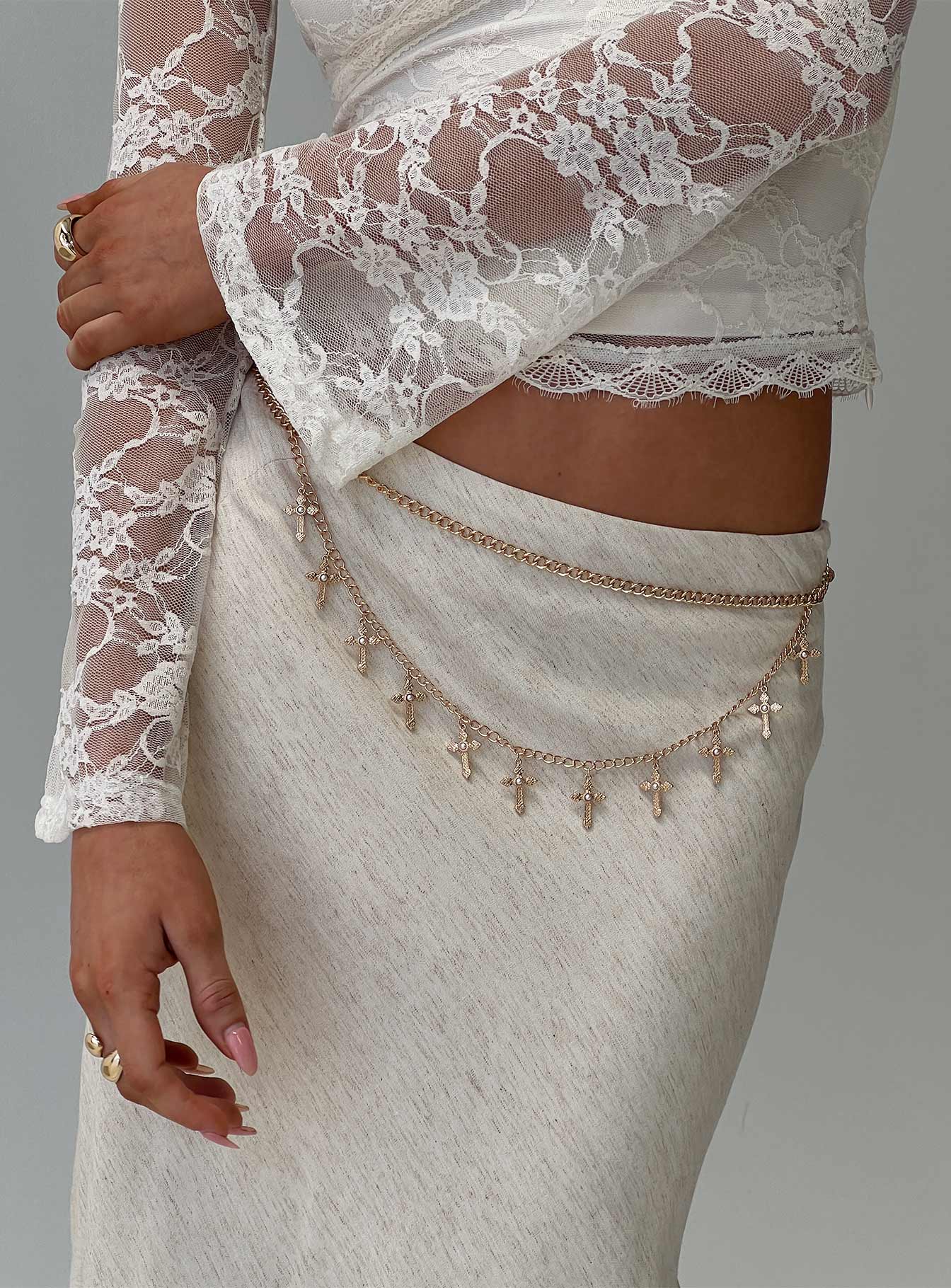 Tahlea Layered Belt Gold、mySite、solidvoid