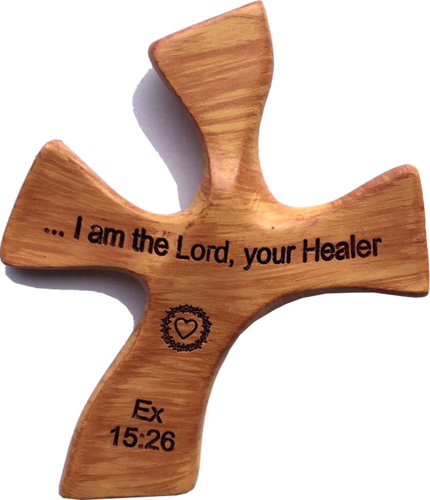 Resin Healing Cross - complete with Prayers and Certificate (4.5 x 3.6 In) – sits in hand perfectly. Healing Cross Trademark、mySite、topwebapps