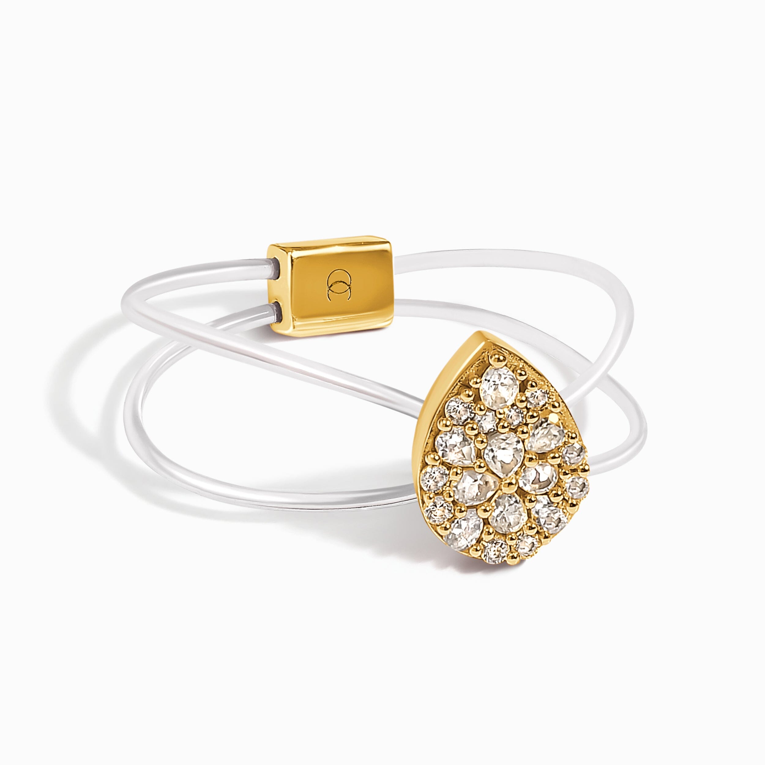 White Zircon Ring - Dewdrop Floating Ring、mySite、hinf8tx79