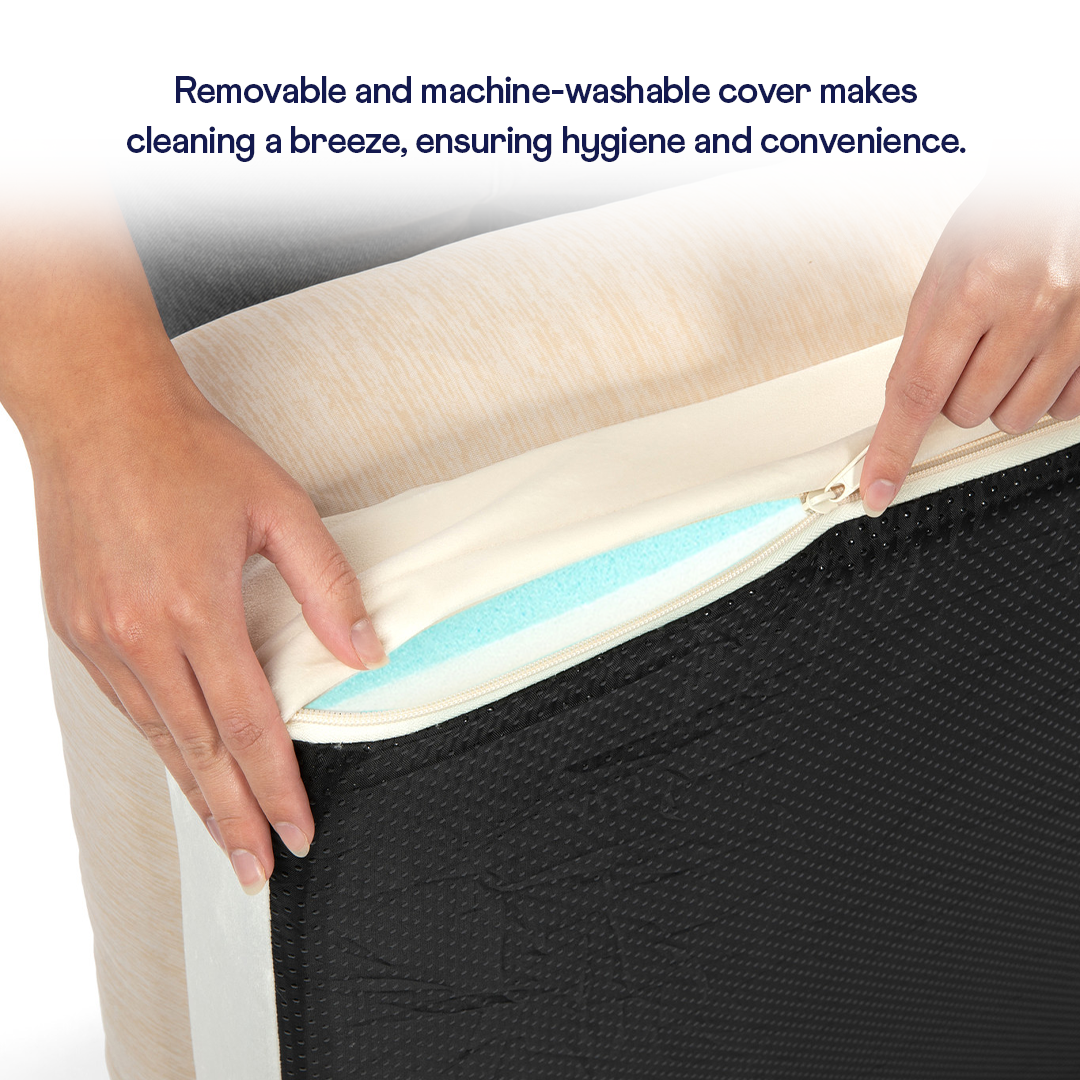 PupChill™ Cooling 4-Bolster Dog Bed - Arctic Sand、mySite、solidvoid