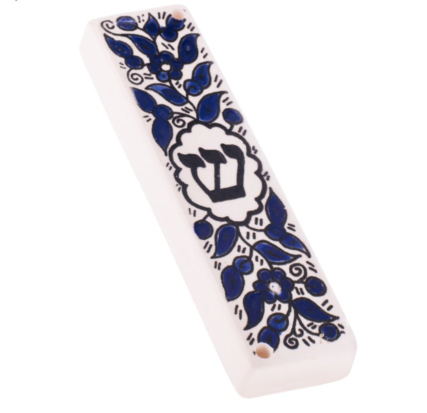  Blue Flowers Armenian Mezuzah、mySite、elrpsem3k