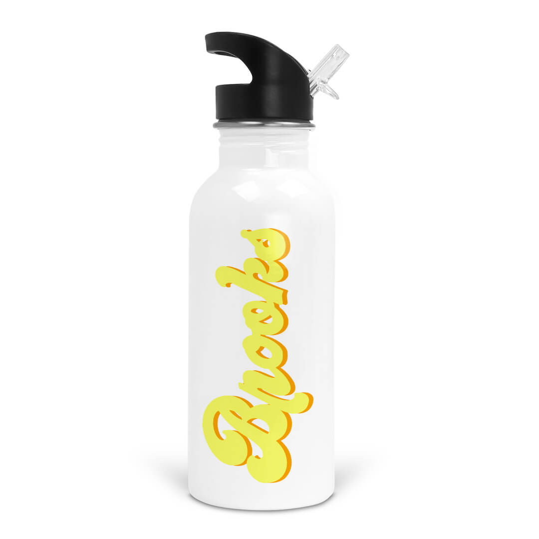  Bubbly Banana Personalized Kids Water Bottle、mySite、layawaytickets