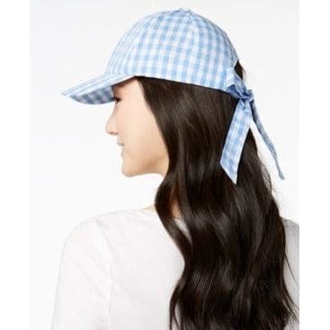 Inc International Concepts Gingham Bow-Back Baseball Cap (Light Blue, One Size)、mySite、g9winljtr
