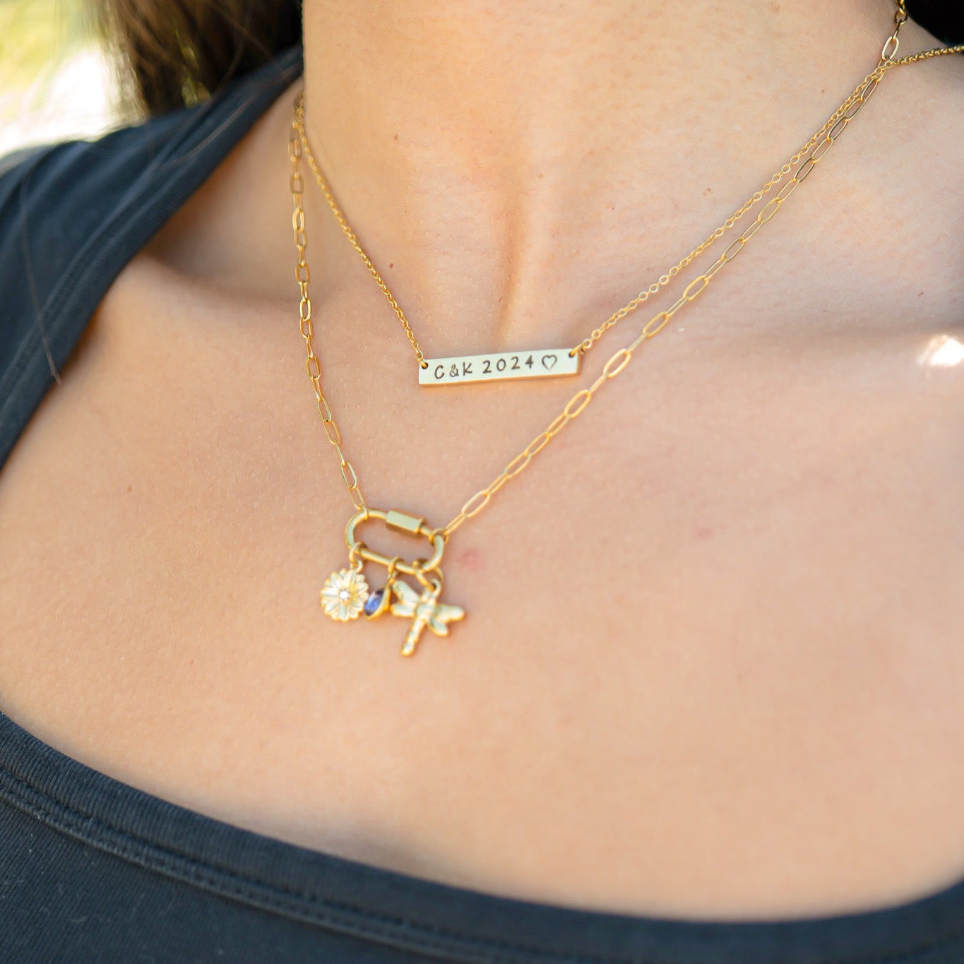 18K Gold PVD Stainless Steel Classic Carabiner / ENC0034、mySite、dreamappss