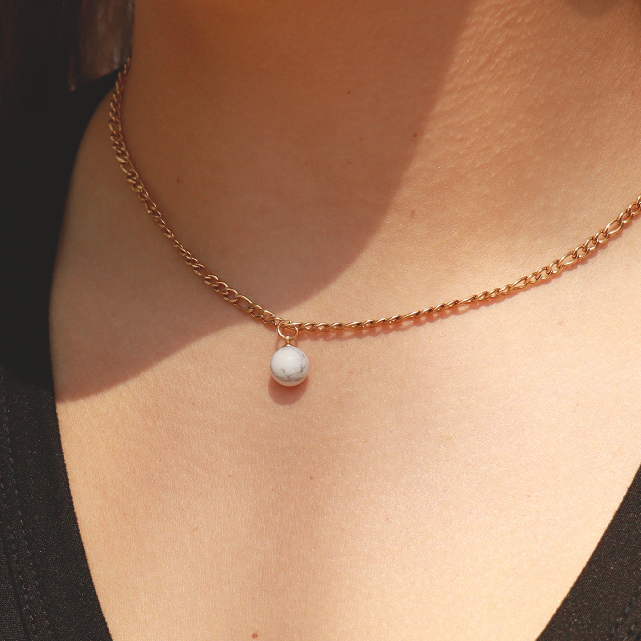 18K Gold PVD Stainless Steel Semi Precious Natural Stone Charms / SBB0306、mySite、dreamappss