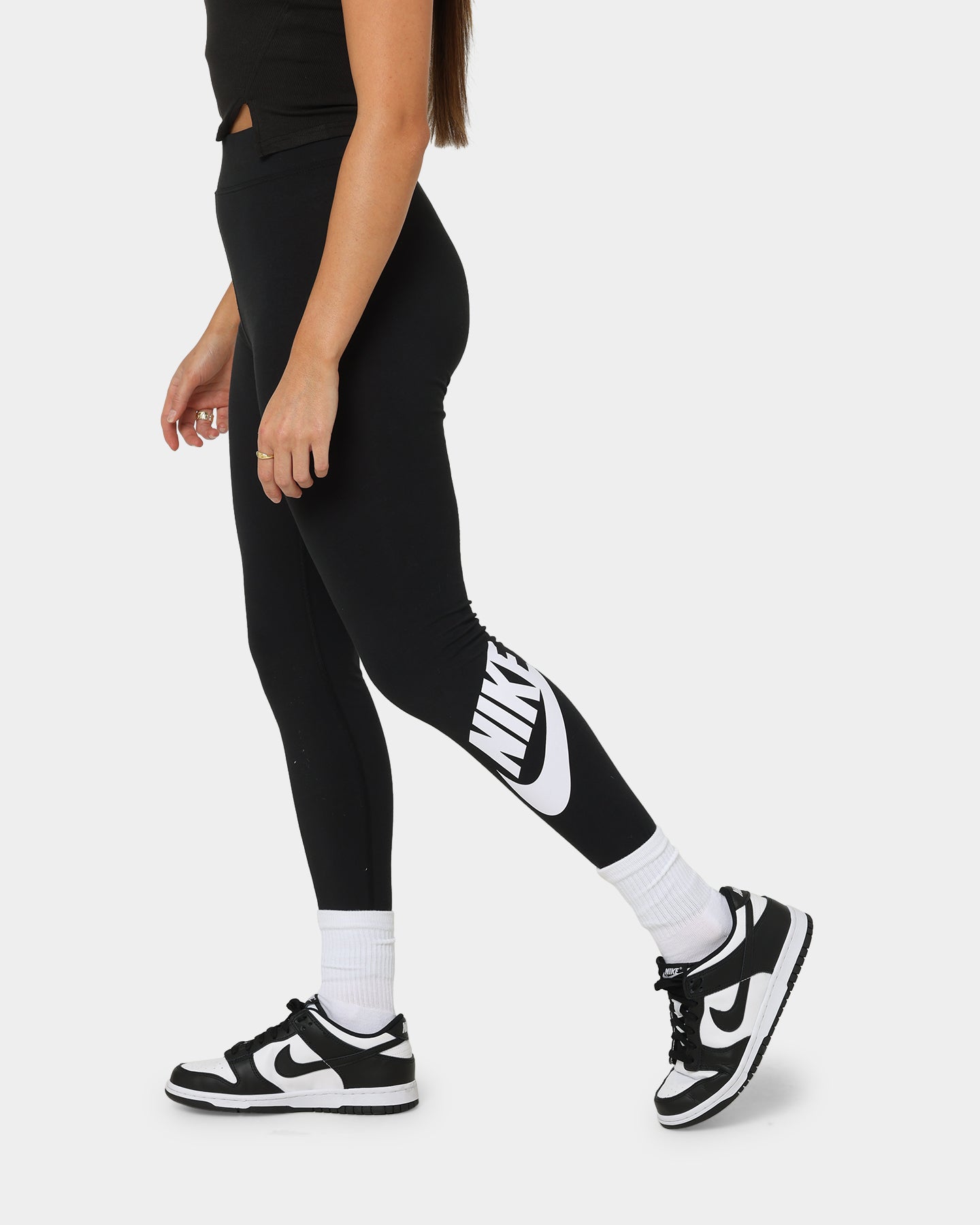Nike Women's High-Waisted Leggings Black/White、mySite、zt4zffjzw