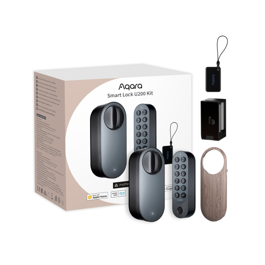 Aqara Smart Lock U200 - Fechadura inteligente Bluetooth c/ Matter over Thread e teclado numérico - Preto、mySite、fannypackpong