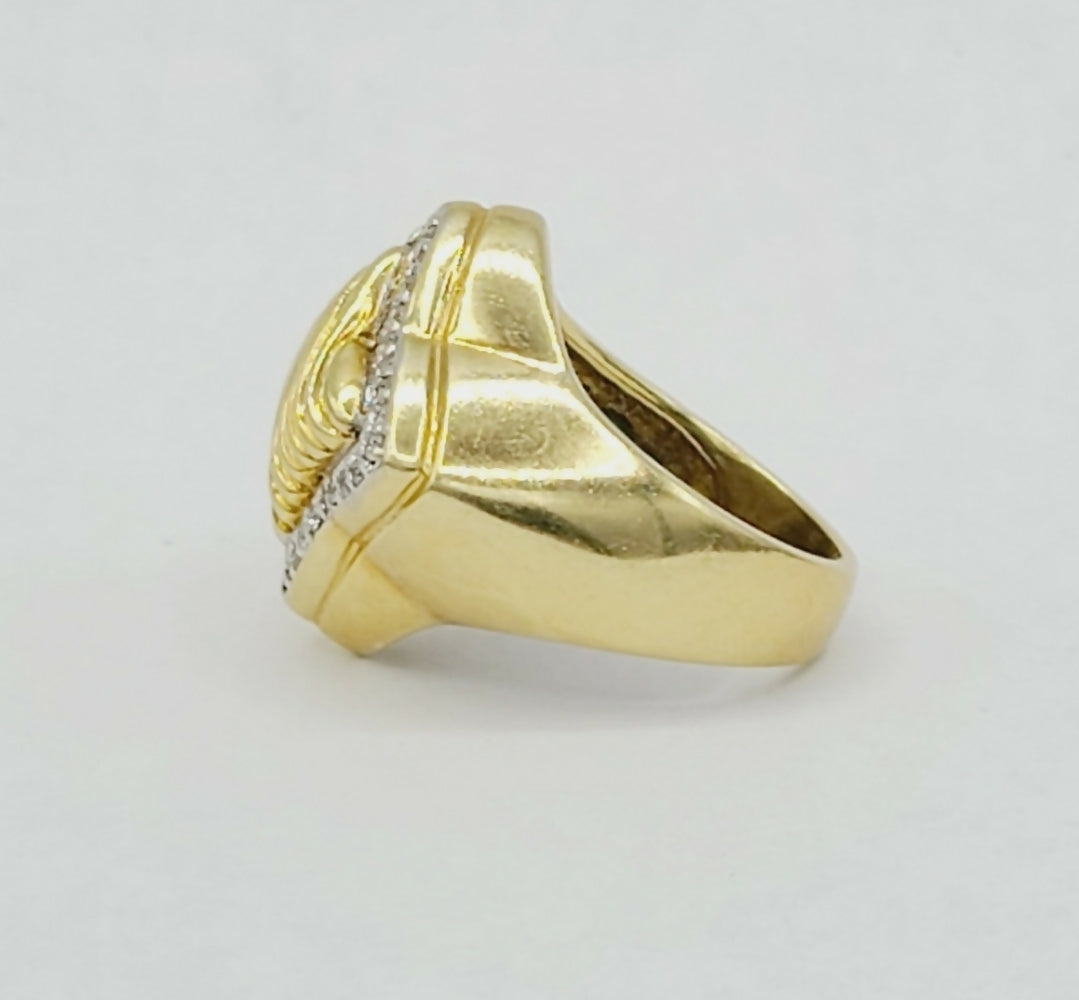 David Yurman Quatrefoil Sculpted Ring 鈥?Diamonds & 18k Gold、mySite、hinf8tx79