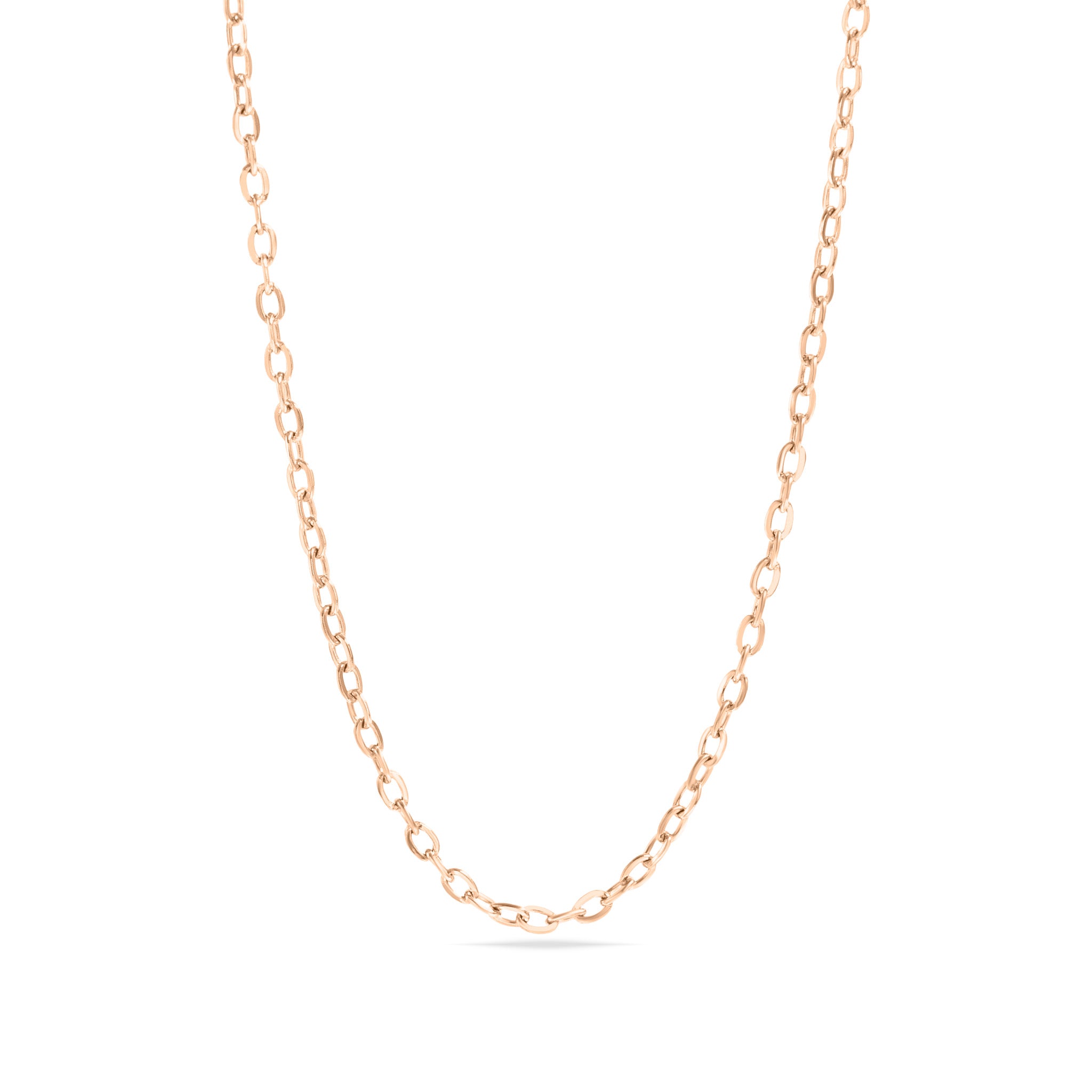 18K Gold PVD Stainless Steel PVD Coated Loop/Cable Chain Necklace / CHN3011、mySite、dreamappss