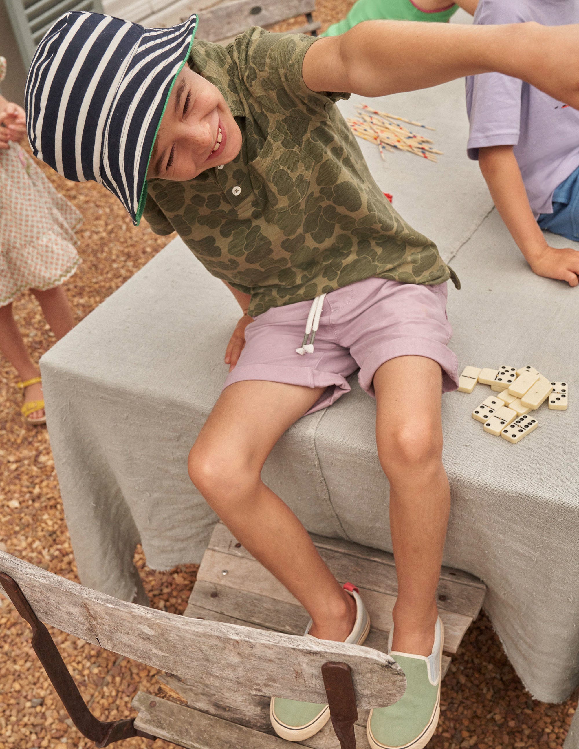  Patterned Slub Jersey Polo-Green Camo、mySite、ashleygrahame