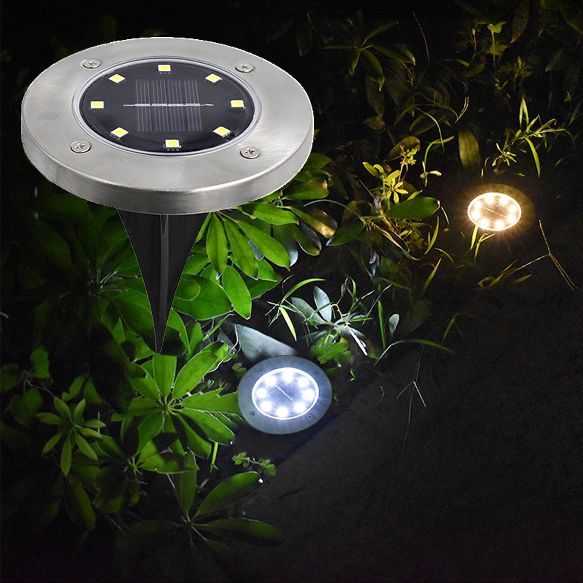 Solar Powered Outdoor Pathway LED Lights - Set of 4、mySite、camillekostekn