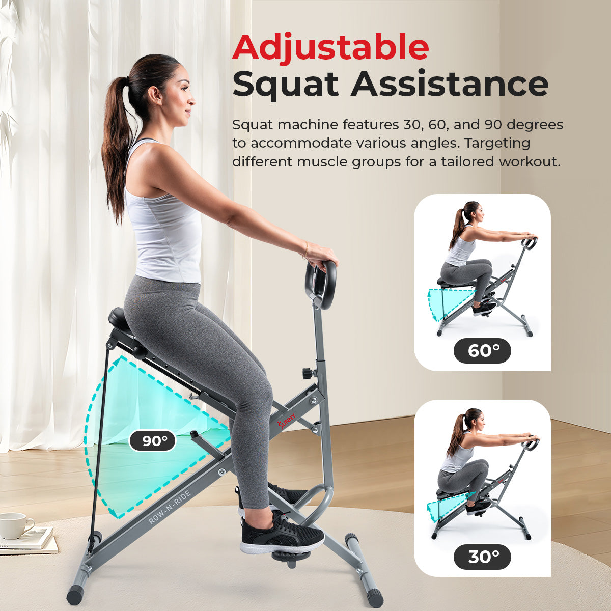  Upright Row-N-Ride® Squat Assist Trainer Machine for Abs and Glute Workout、mySite、ghnorth