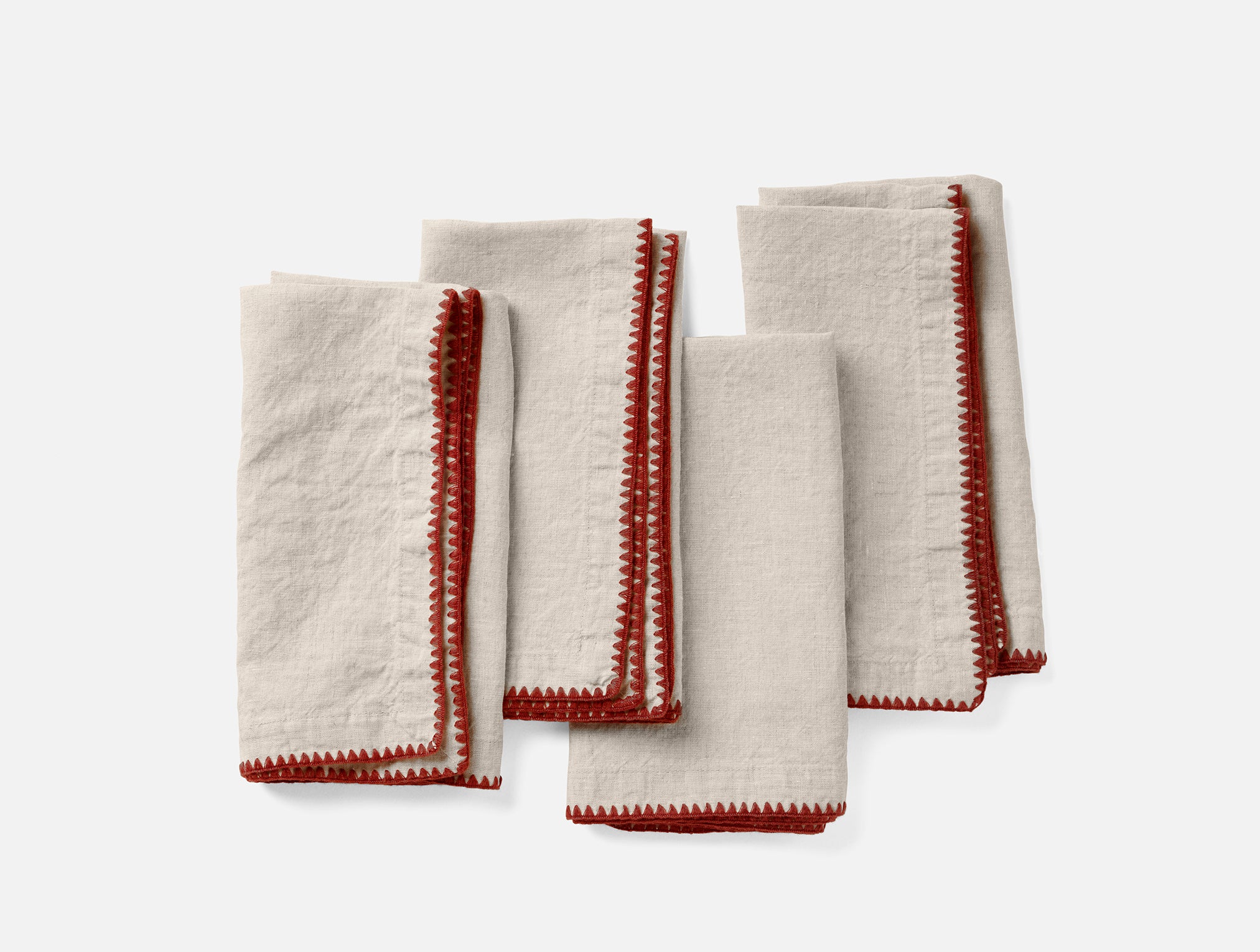  Olivos Embroidered Organic Linen Napkins、mySite、sugarbowlscore