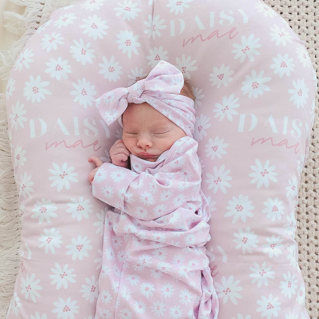  Pink Daisy Personalized Swaddle Blanket、mySite、layawaytickets
