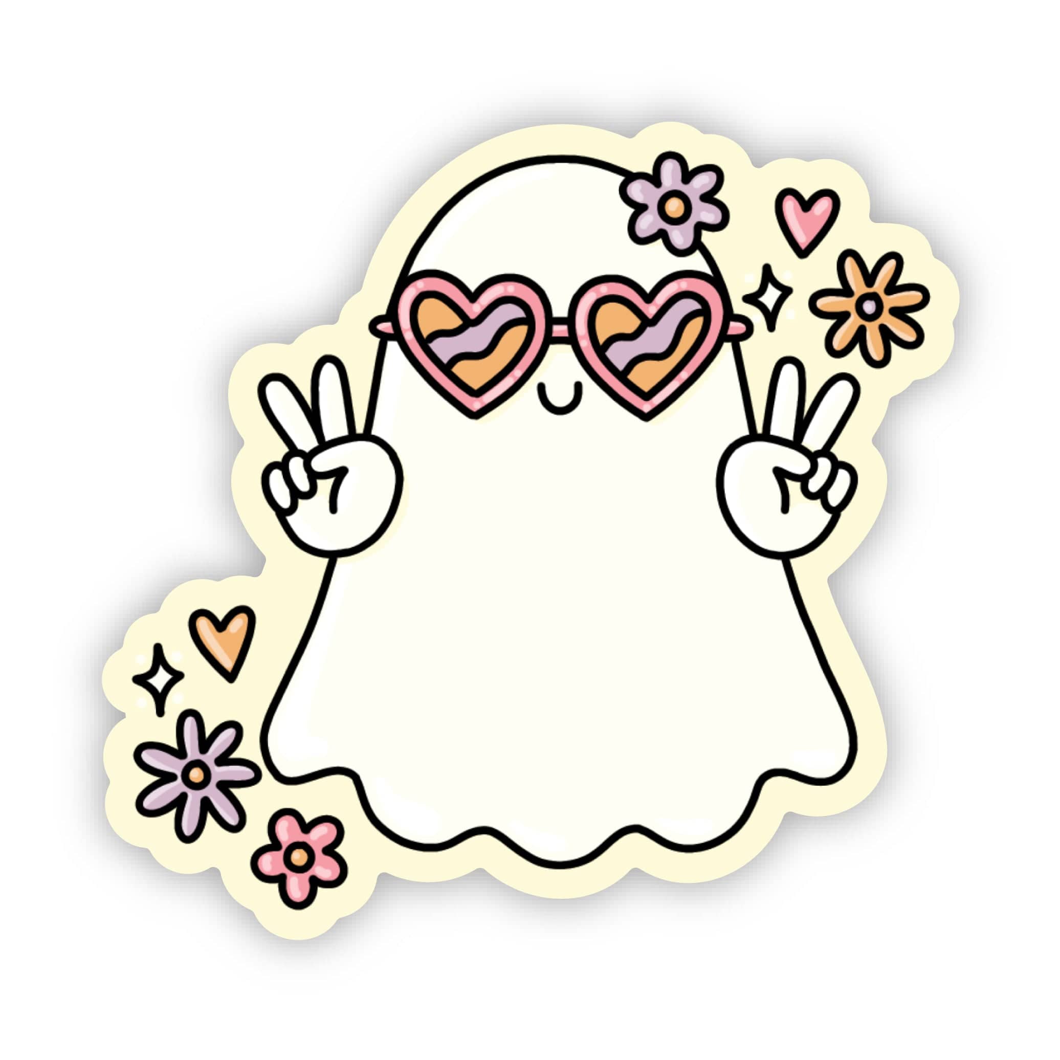  Groovy Ghost Halloween Sticker、mySite、elrpsem3k