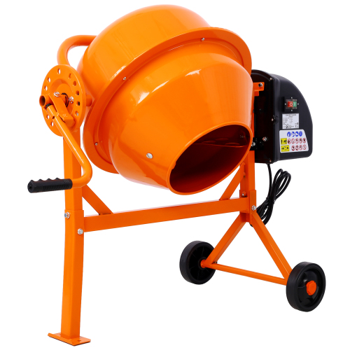 Cement Mixer,5 Cu. Ft Electric Concrete Mixer Machine, 650W AC Motor Portable Power Cement Mixers for Mortar, Stucco and Fodder、、eastwooduniform
