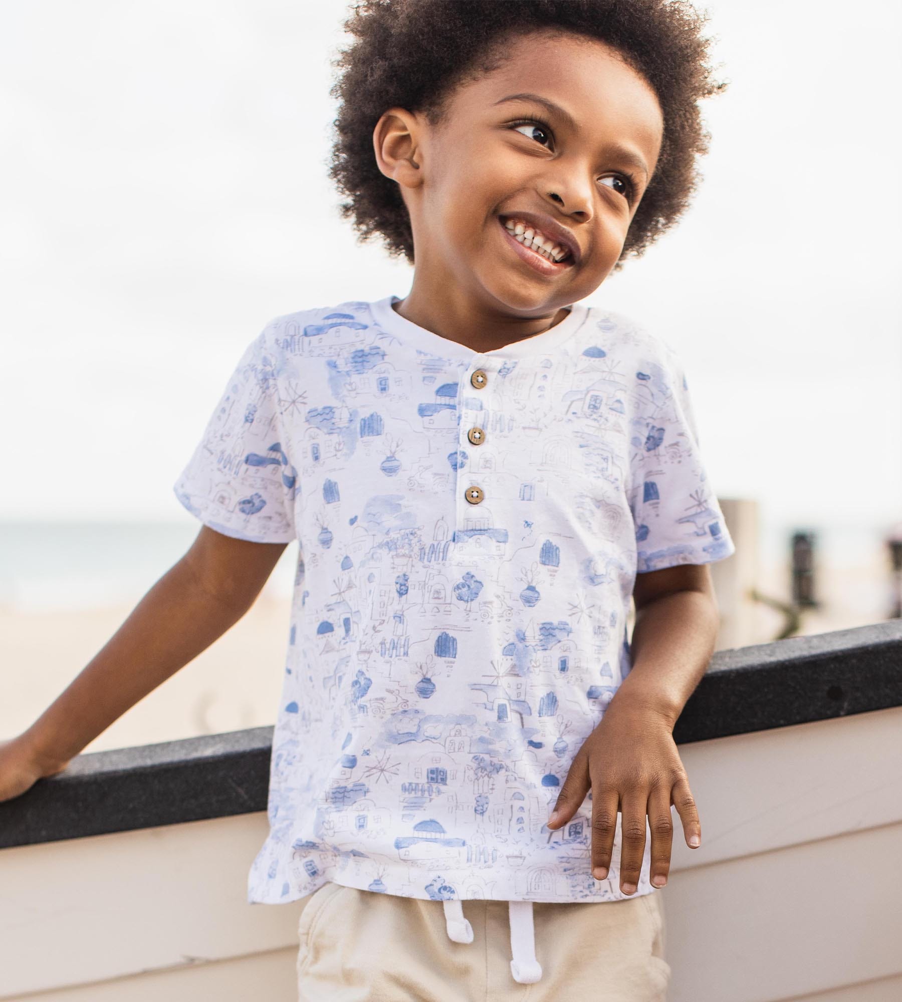 Santorini Organic Boy Top & Shorts Set、mySite、g9winljtr