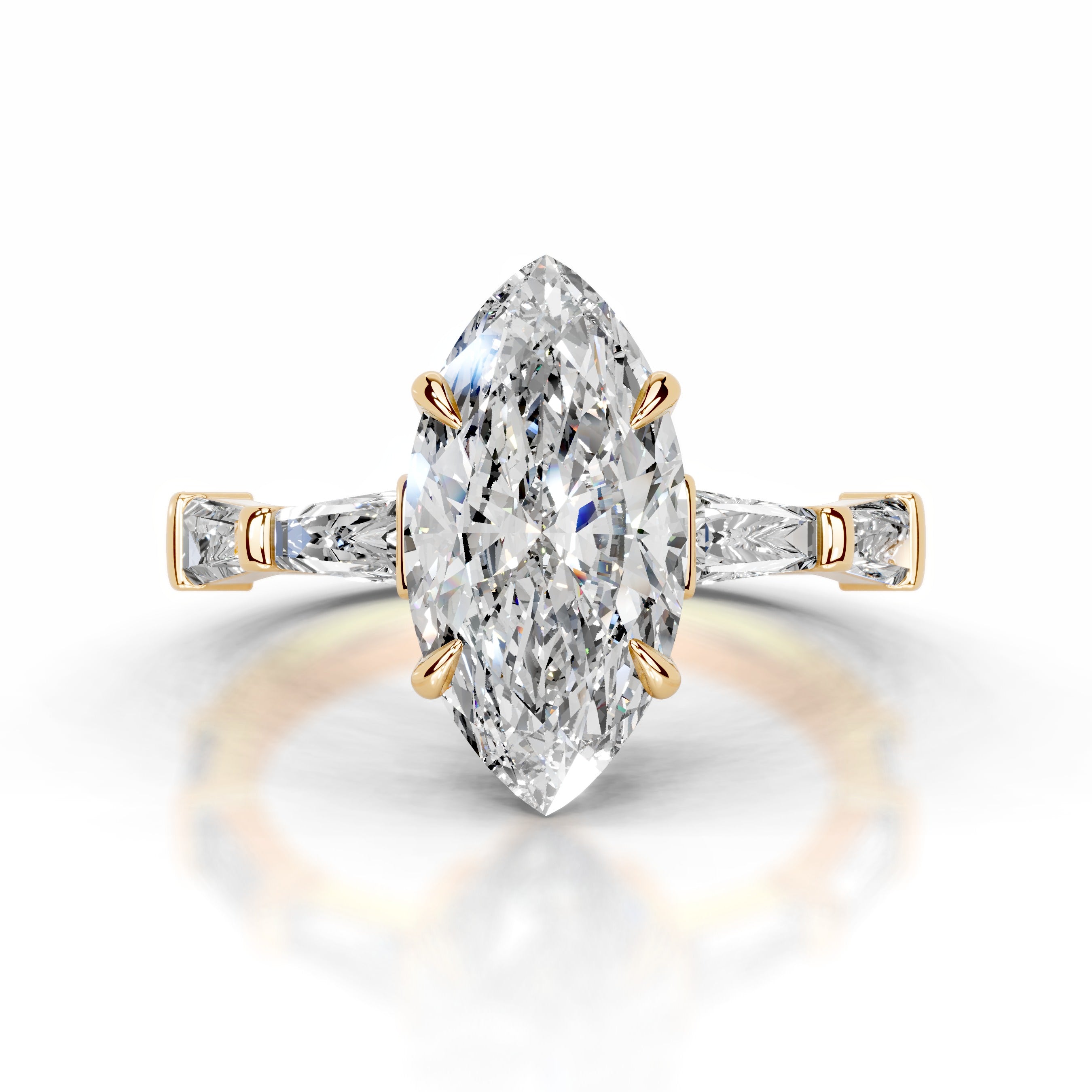 Nidia Diamond Engagement Ring - 18K Yellow Gold、mySite、hinf8tx79