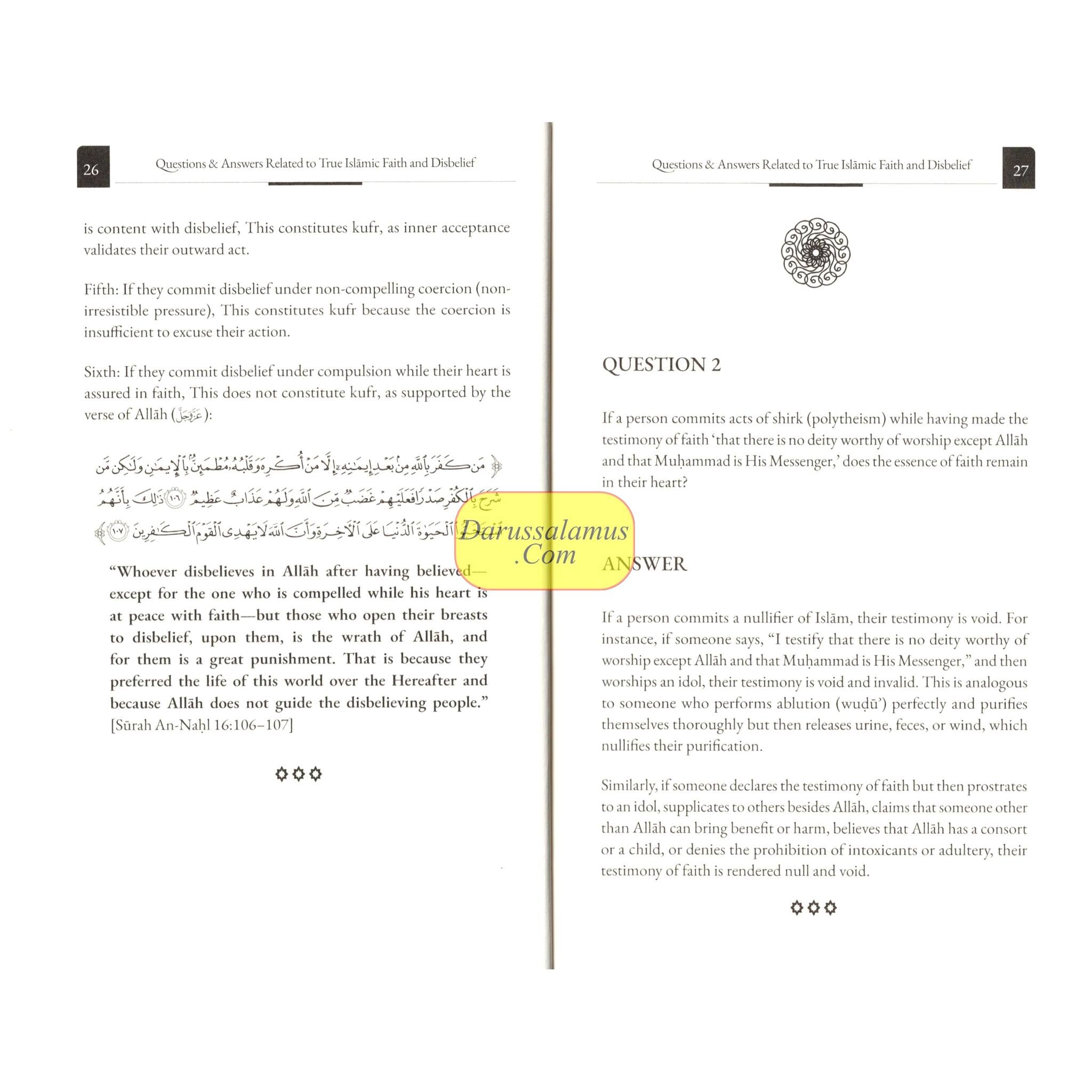 Questions & Answers related to True Islamic Faith and Disbelief、mySite、topwebapps