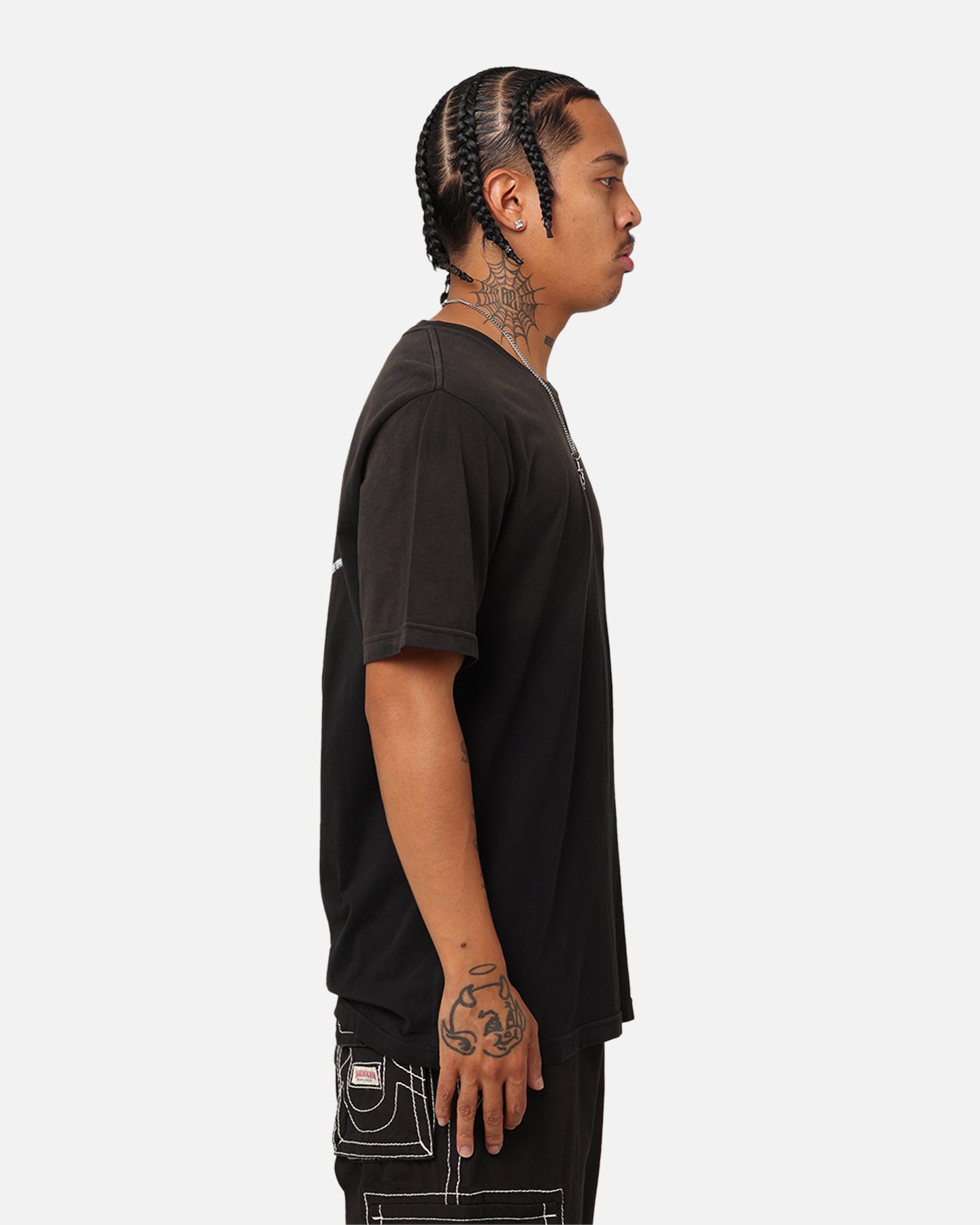 True Religion JV7 Washed T-Shirt Jet Black、mySite、zt4zffjzw