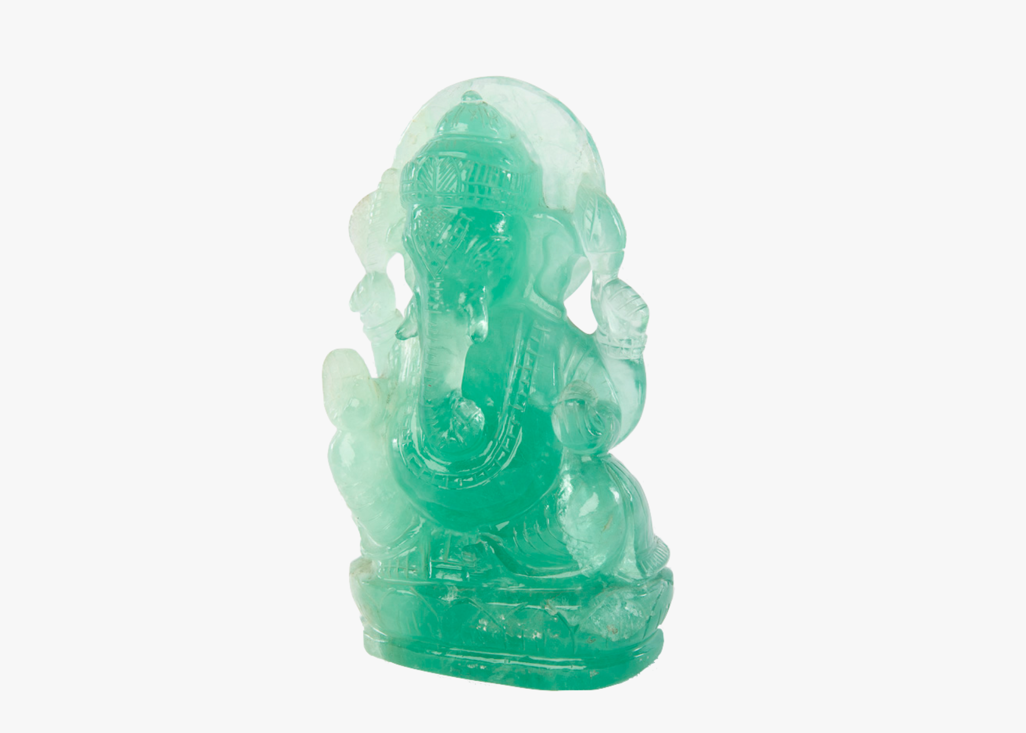 Ganesha Statue - Green Fluorite (Small, 16cm)、mySite、topwebapps
