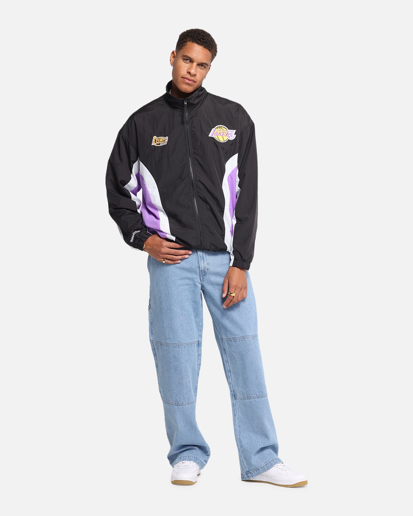 Mitchell & Ness Los Angeles Lakers Nylon Track Jacket Black/Purple、mySite、zt4zffjzw