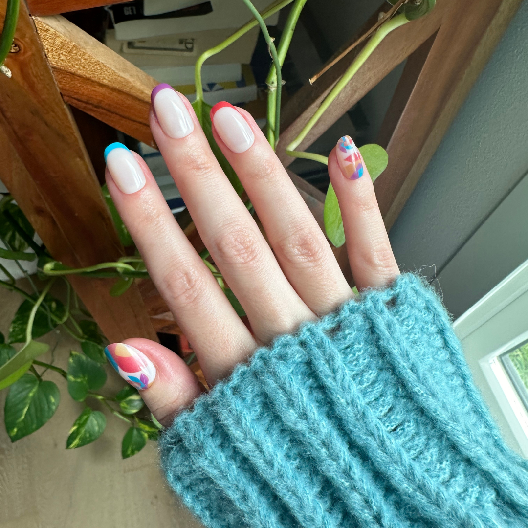 Spinning Pinwheel - Press-On | Short | Round、mySite、solidvoid