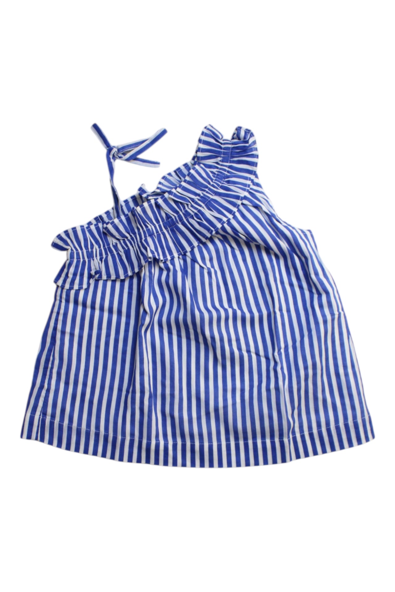 Crewcuts Striped Ruffle Sleeveless Top 3T、mySite、g9winljtr