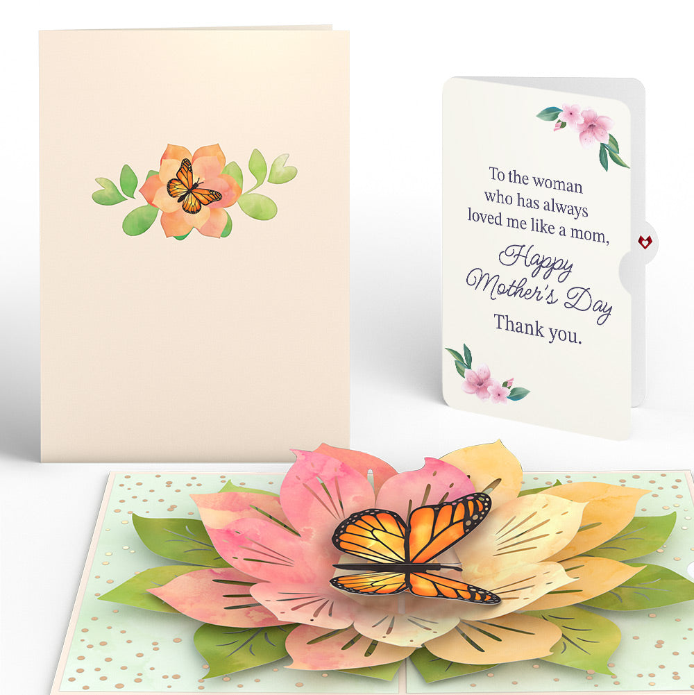 Monarch Butterfly Bloom Mother's Day Pop-Up Card and Loved Me Like A Mom Sentiment Set、mySite、solidvoid