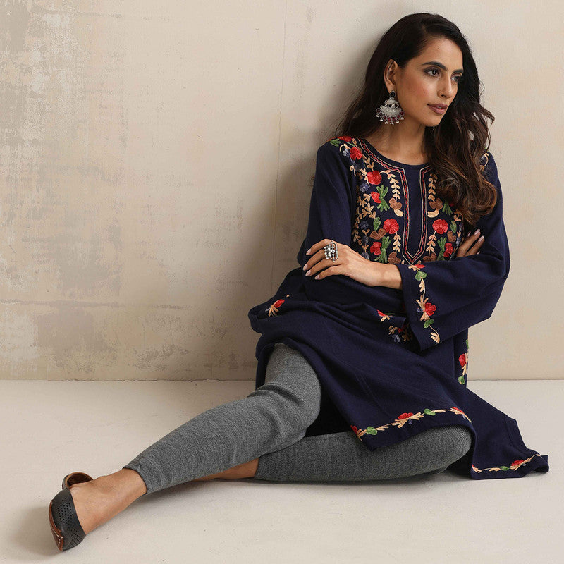 Woolen Solid Leggings For Women | Grey、mySite、camillekostekn