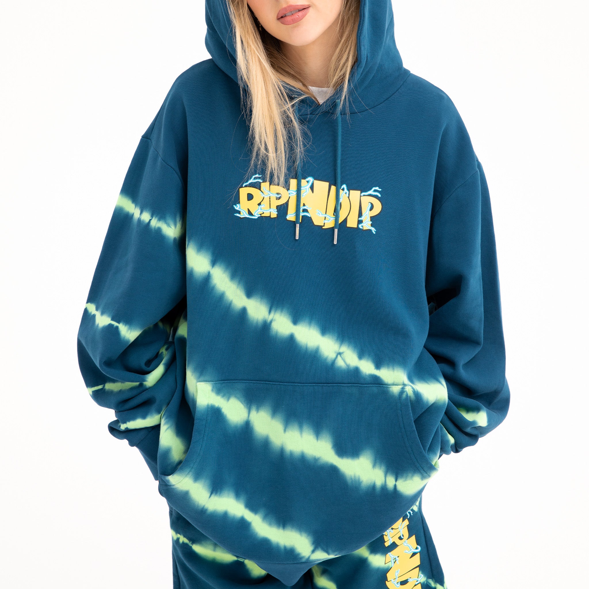  Super Sanerm Hoodie (Navy/Neon Green Dye)、mySite、merchandisen