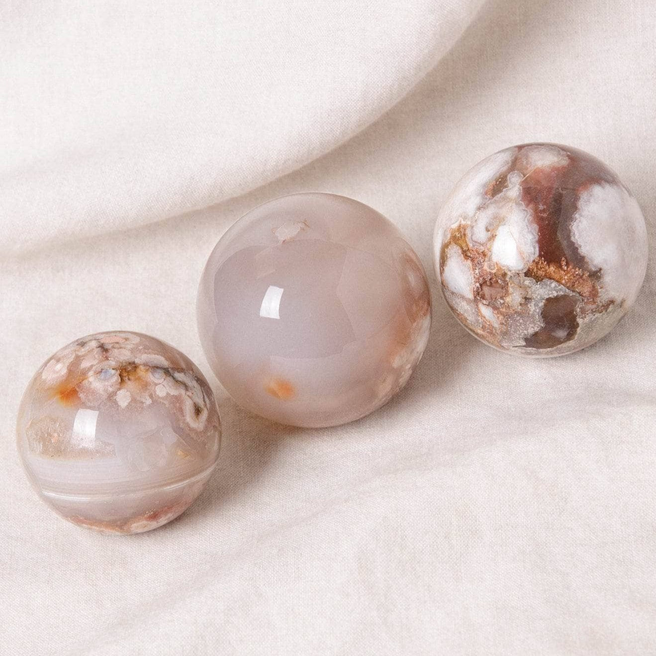 Sakura Cherry Blossom Agate Sphere with Tripod - AAA Premium Quality、mySite、hinf8tx79