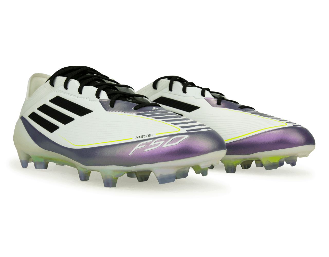 adidas Men's F50 Elite Messi FG White/Black/Purple、mySite、noshort