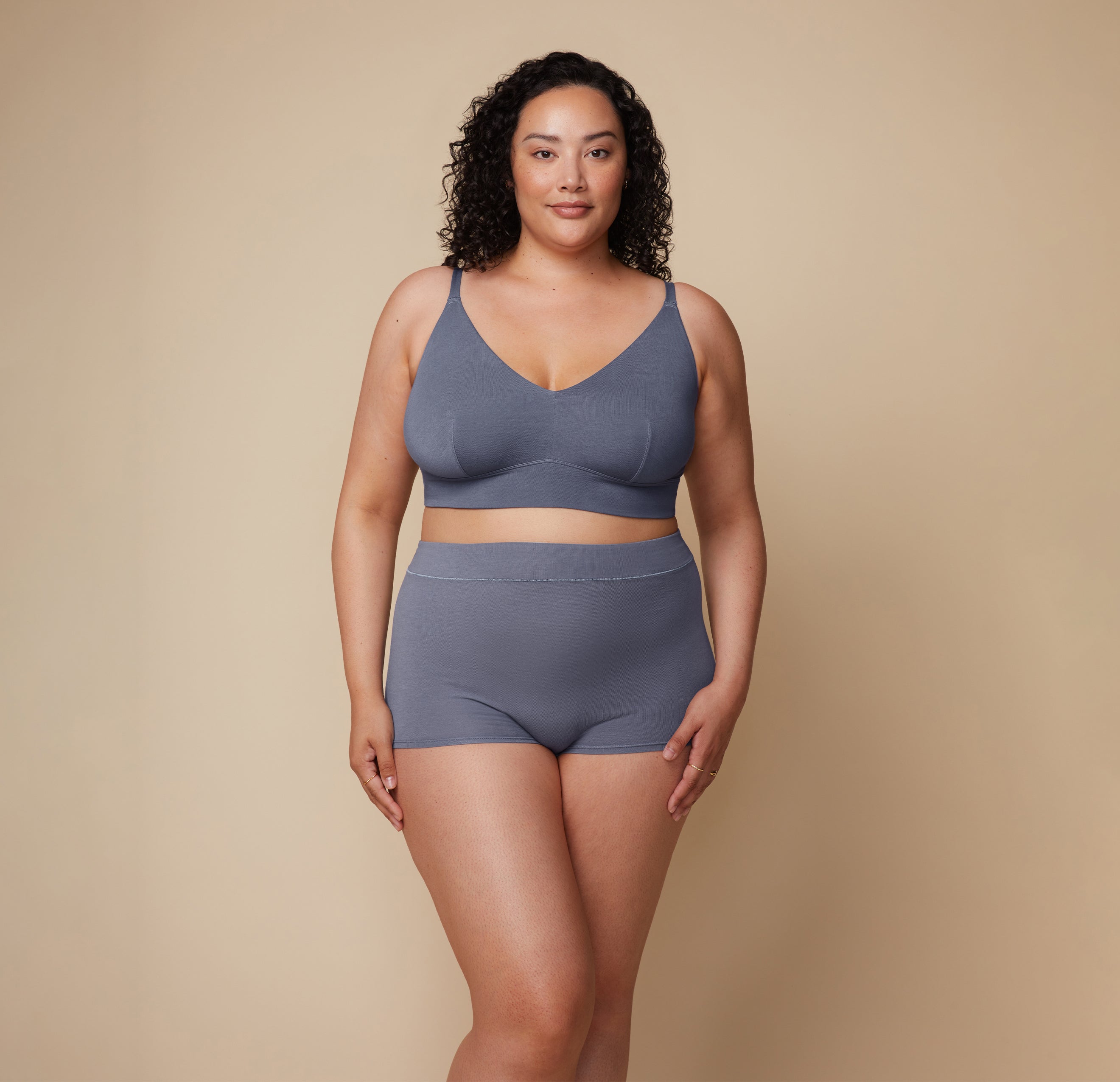 Cloud Cotton Highwaist Boyshort - Slate、mySite、bengalsvssteelers