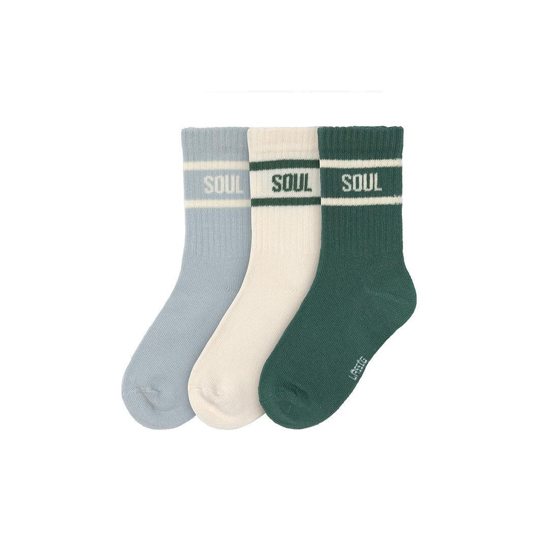  Lassig Tennis Socks - 3 Pack - Light Blue - Dark Green、mySite、merchandisen