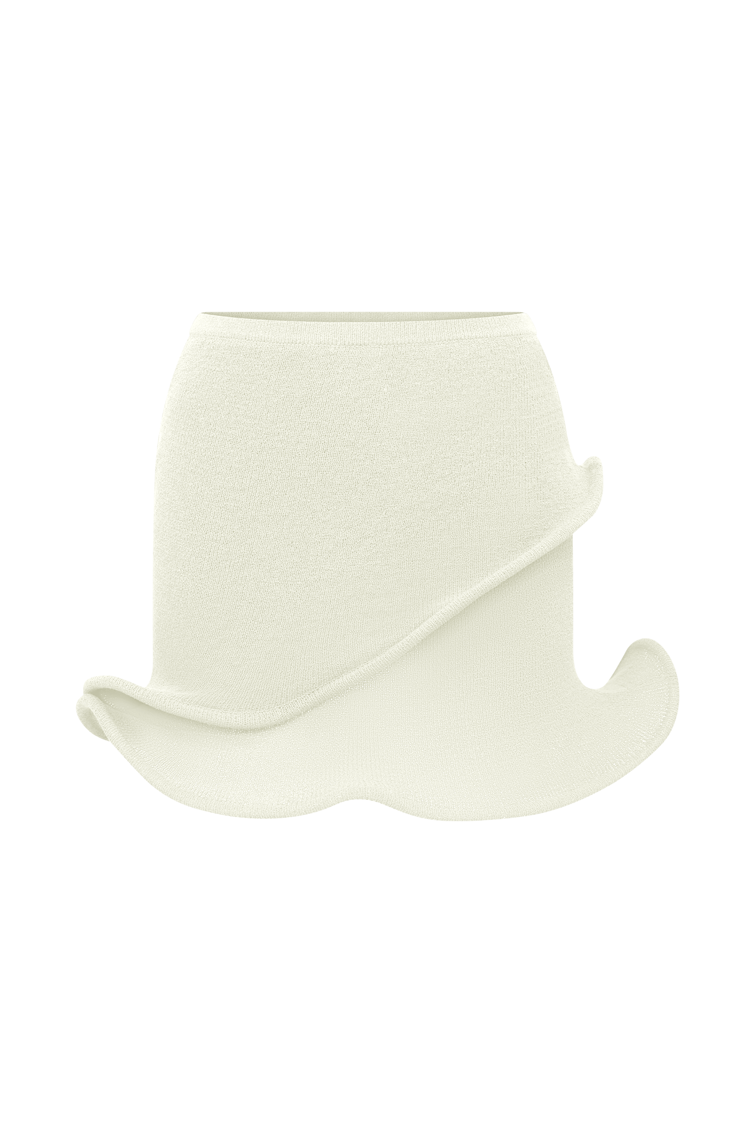 Haisley Knit Mini Skirt - Ivory、mySite、solidvoid